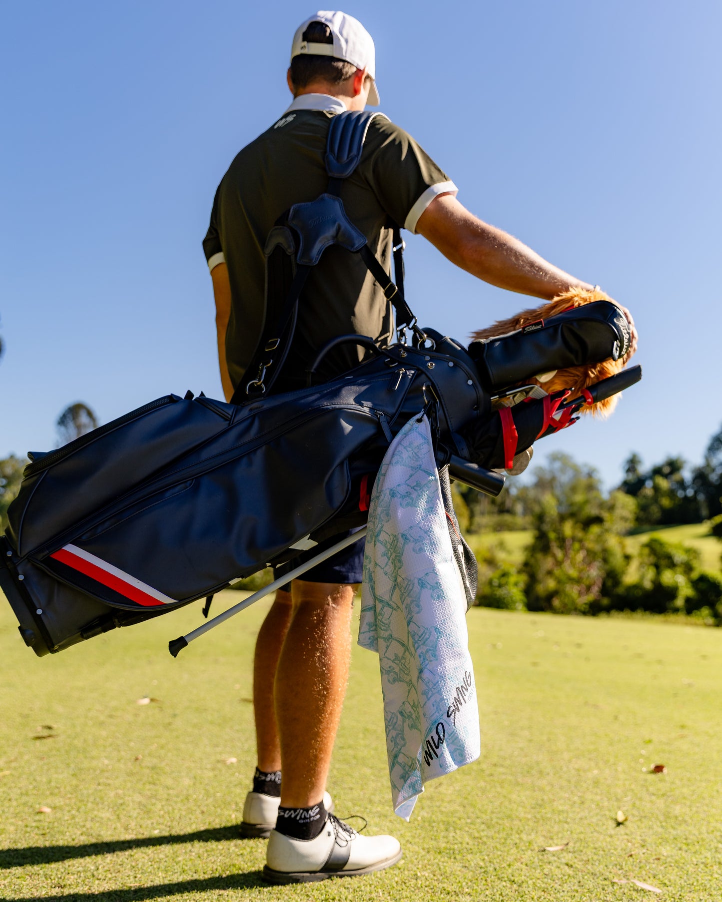 Blue Cart Golf Towel