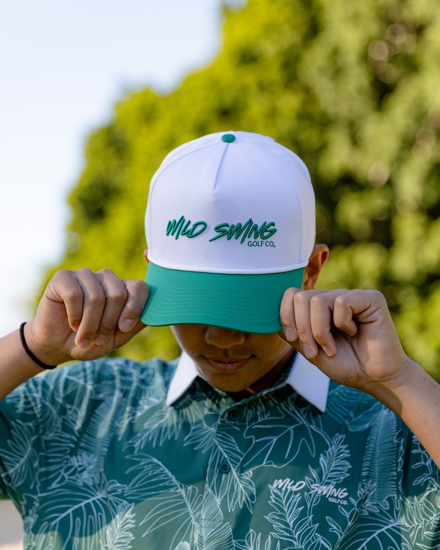 Green/White Wild Swing Snapback