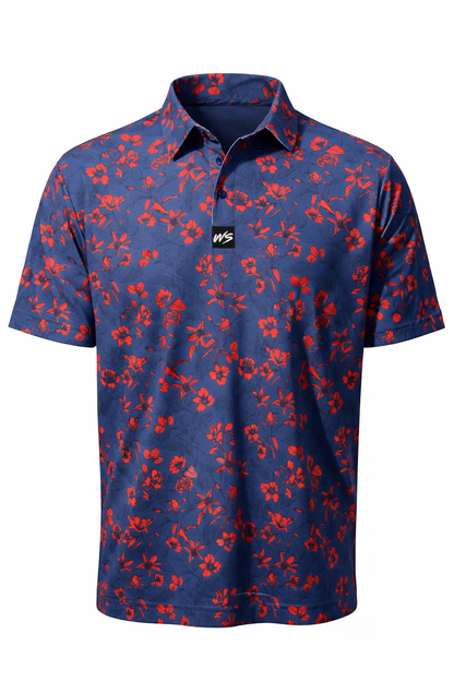 MENS WILD POPPY POLO
