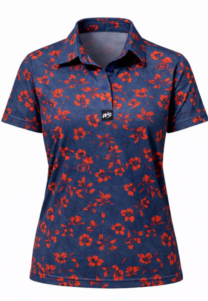 Ladies Wild Poppy Polo