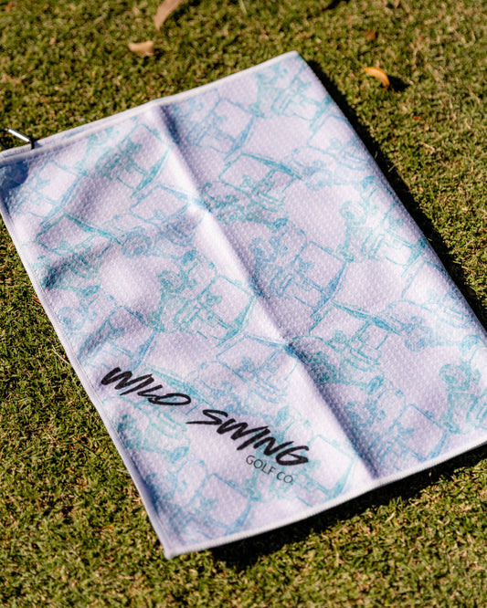 Blue Cart Golf Towel