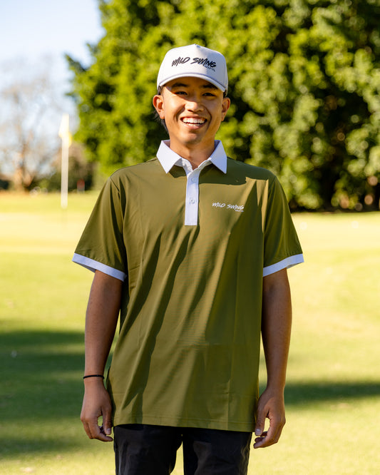 Wild Swing Signature Polo - Olive Green